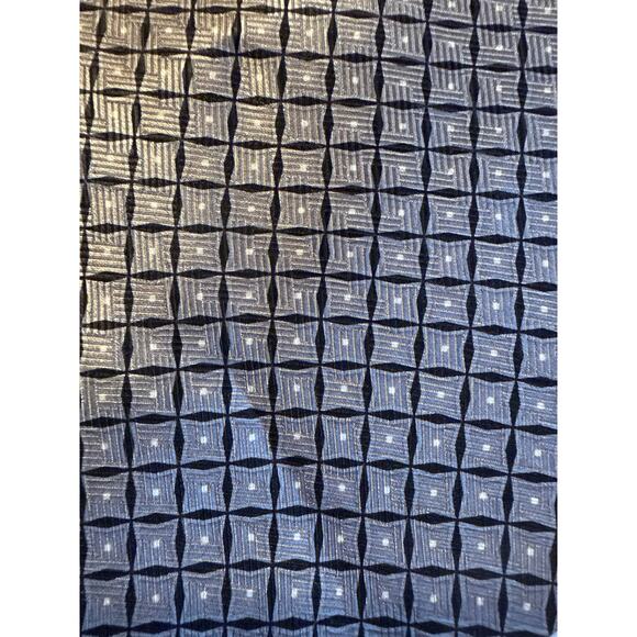 VTG‎ Vintage Enro 100% Silk Tie, Black, Gray Squares White Accent, NTW - Picture 2 of 4